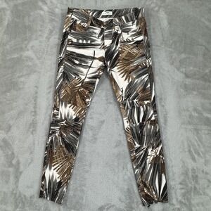 Sonia Bogner Pants Womens 30x29 Ankle Zip Pockets Palm Leaf Print AOP Turkey